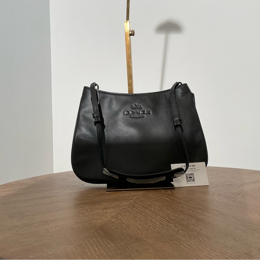 NWT Coach CP101 Penelope Leather Shoulder Bag Black Authentic JIBLK Original - Picture 10 of 12